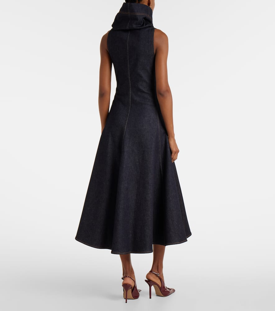 Denim midi dress