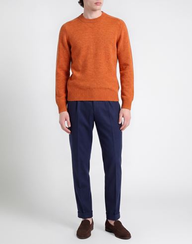 Man Sweater Orange Size 44 Virgin Wool