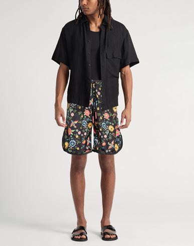 Man Shorts & Bermuda Shorts Black Size L Polyester