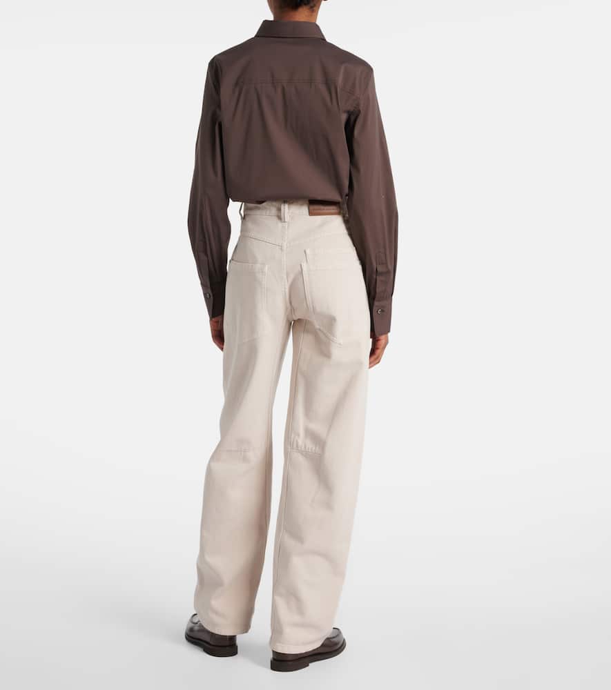 High-rise straight jeans