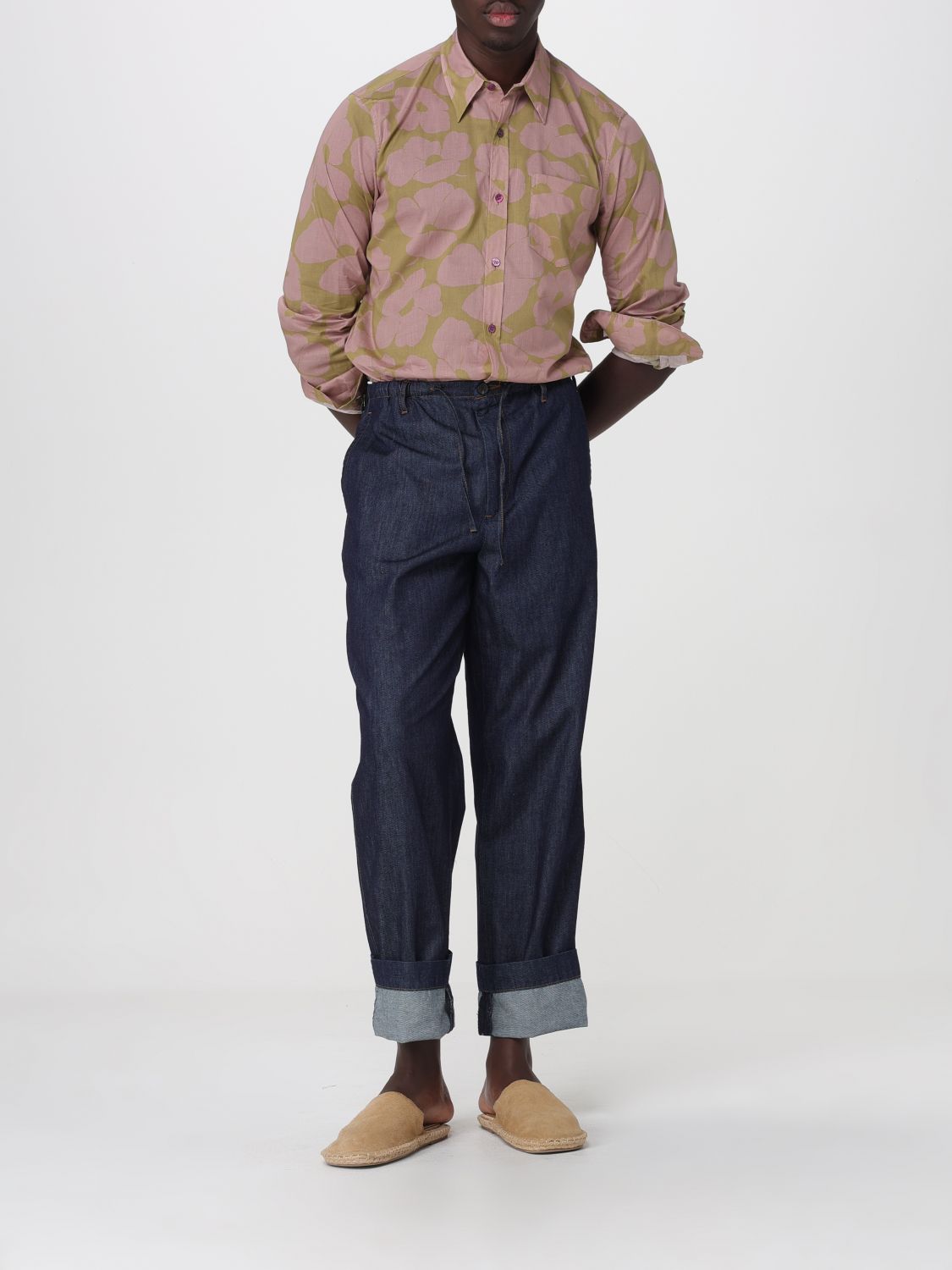 Pants Men color Blue