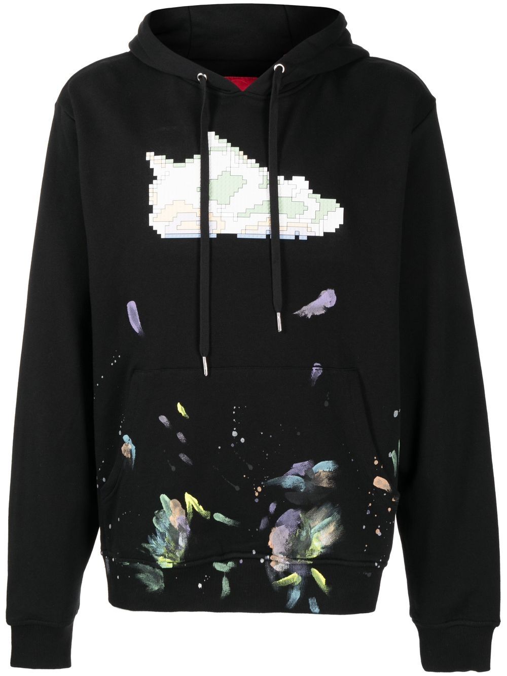 Logo drawstring hoodie - Black