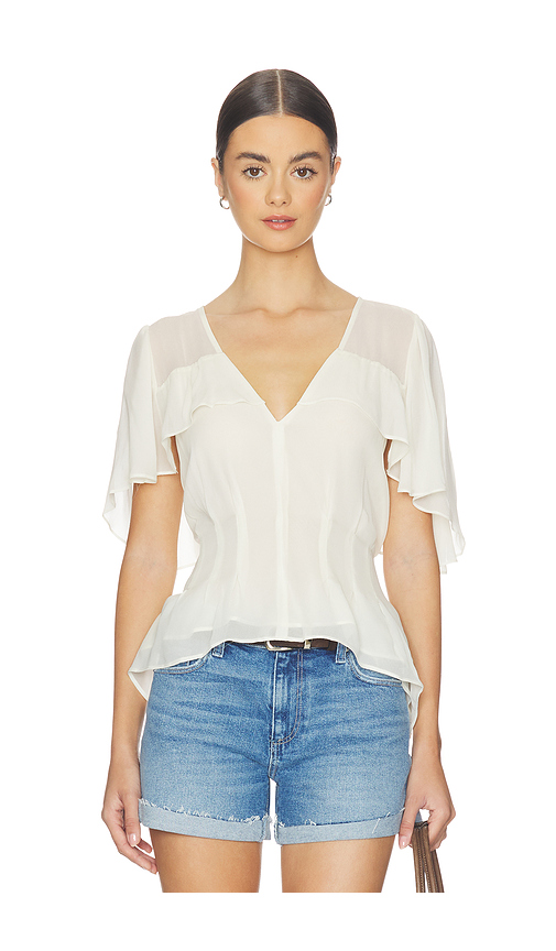 PAIGE Willa Blouse Top in Ivory. - M also in S, XL