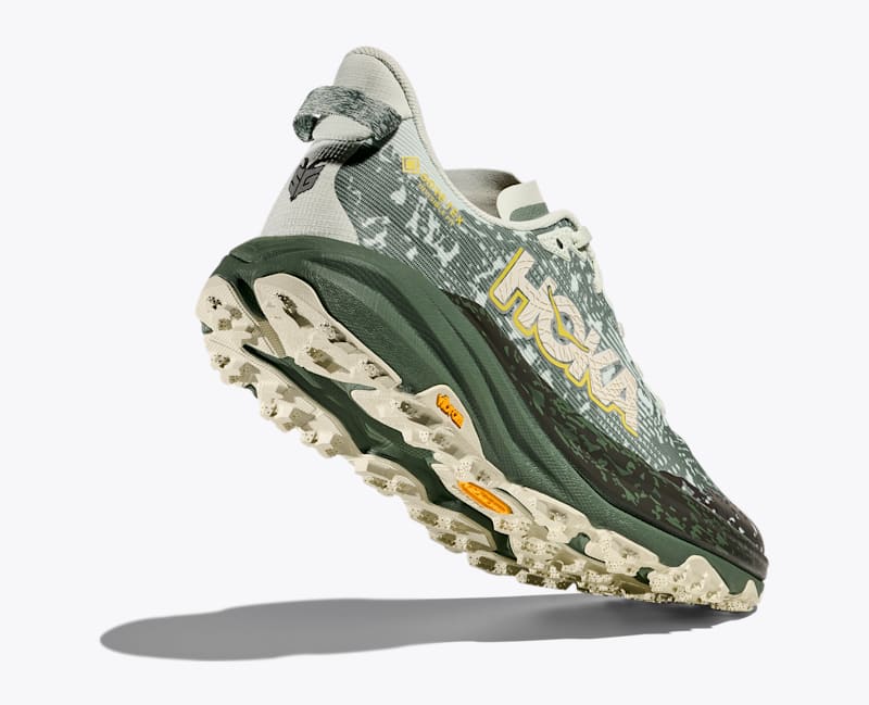 HOKA Men's Speedgoat 6 GTX Shoes in Sea Glass/Fern
