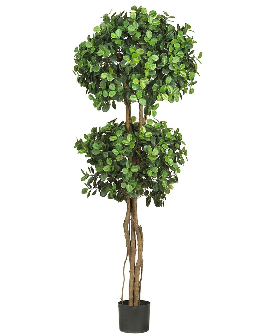 5.5ft Eucalyptus Double Ball Topiary Silk Tree