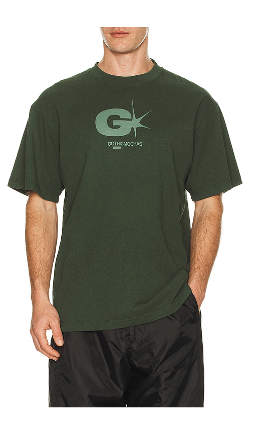 Gothicmochas Explosive Tee in Dark Green. M. Also in S, L, XL/1X