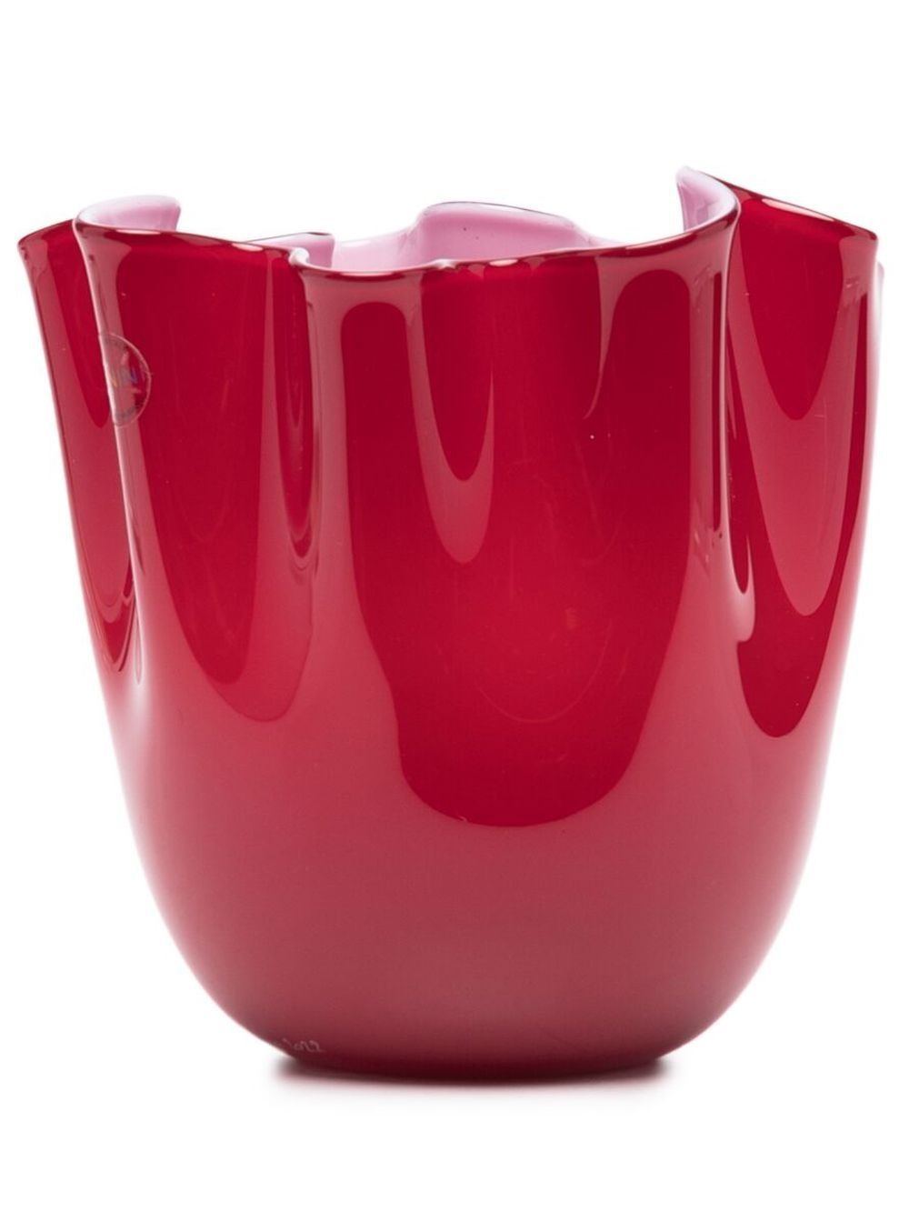 Draped ceramic vase - Red