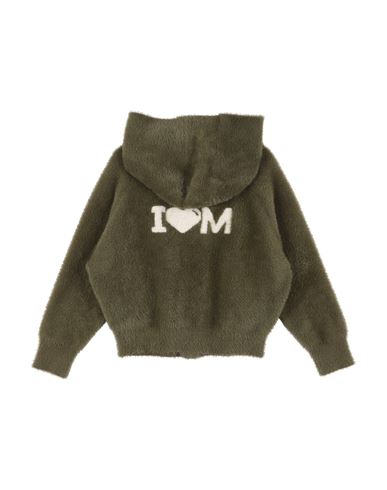 Kid Kid Girl Cardigan Military green Size 10 Polyamide, Viscose, Acrylic, Polyester