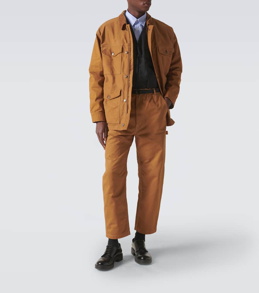 Comme des Garçons Homme Herringbone cotton straight pants