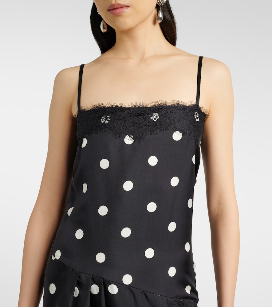 Capo polka-dot silk slip dress