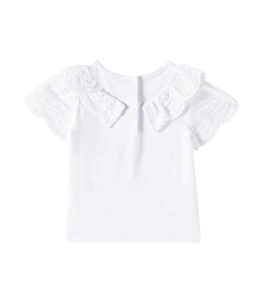 Tartine et Chocolat Baby ruffled cotton-blend T-shirt