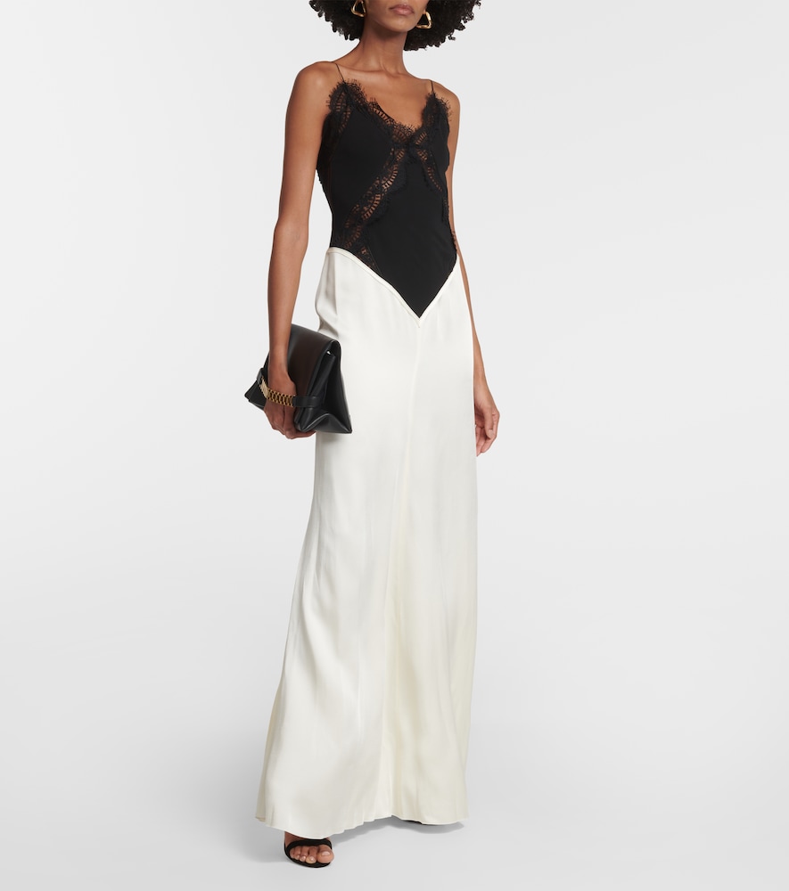 Satin lace gown