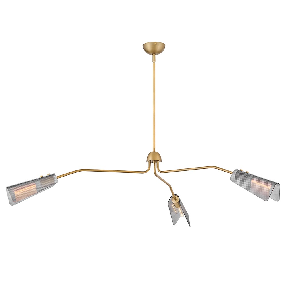 Lacquered Brass LED Chandelier from the Altman Collection