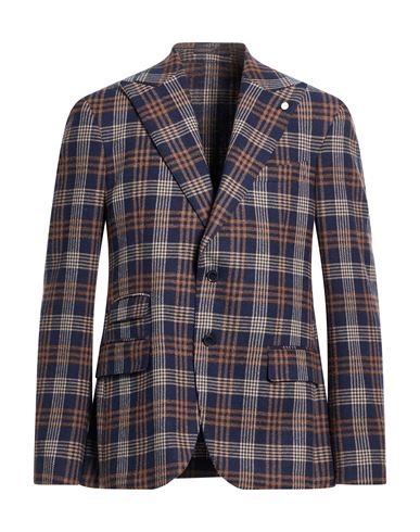 Man Blazer Midnight blue Size 40 Wool, Cotton, Polyamide, Polyester, Acrylic