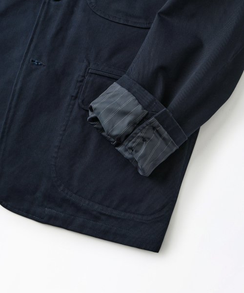 HIGH DENSITY COTTON CLASSIC 3BUTTON JACKET_NAVY