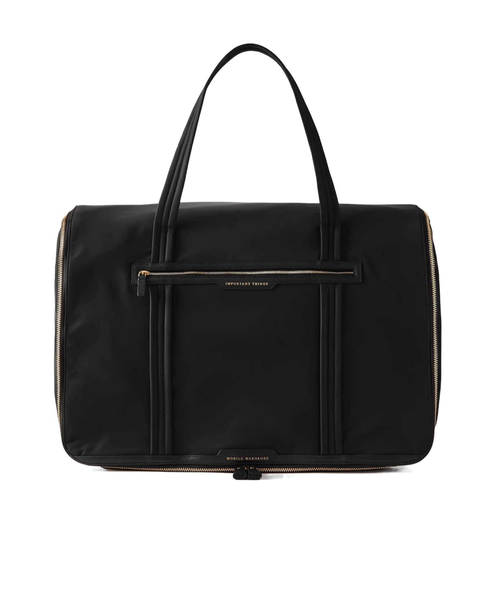 Leather-trimmed ECONYL travel case