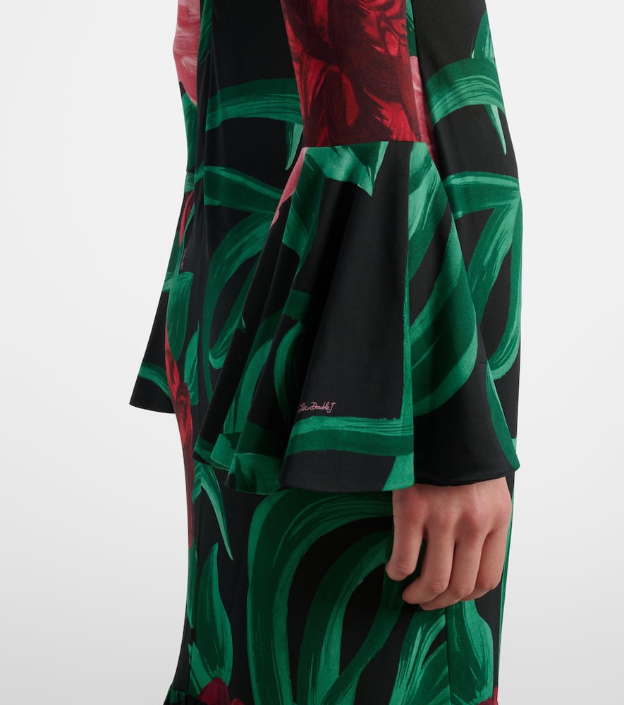 Alba floral jersey midi dress