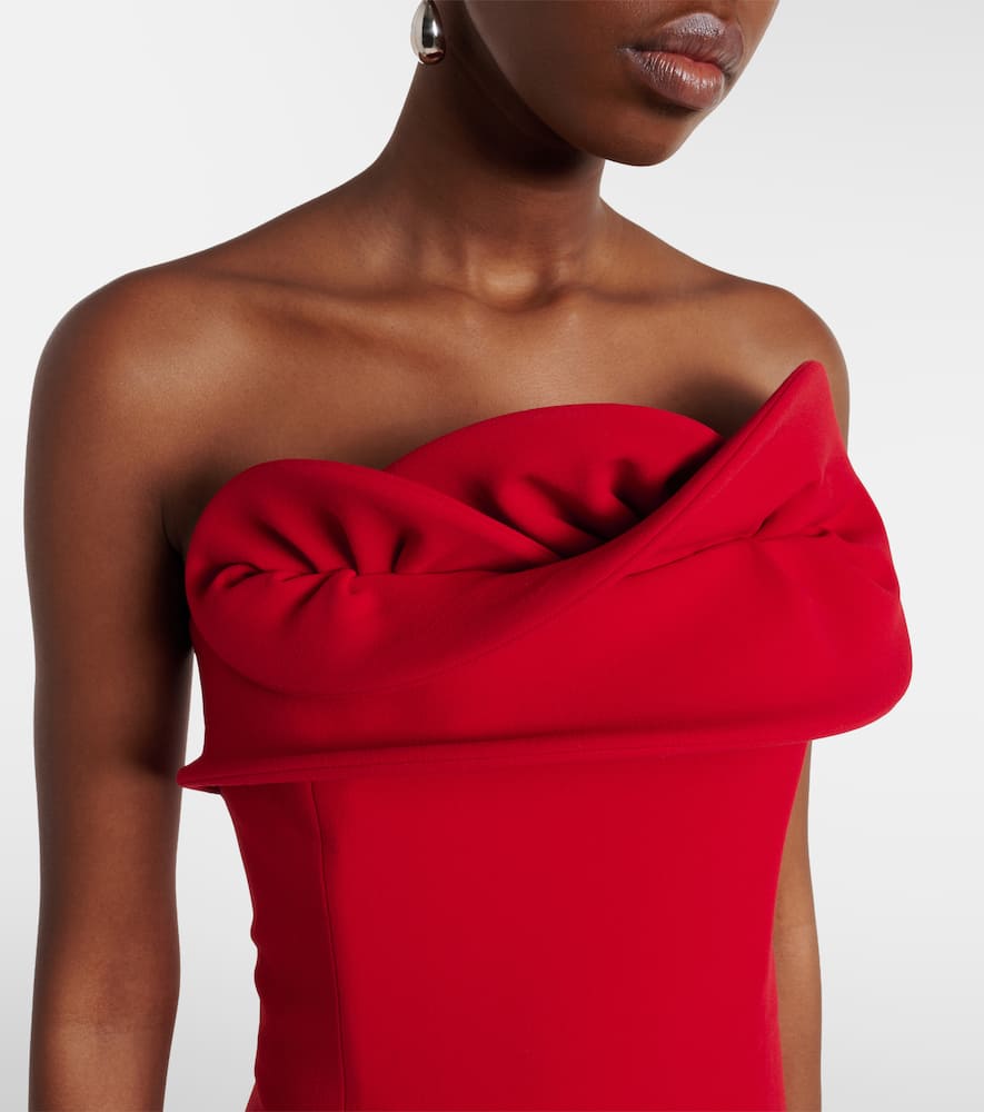Wool-blend bustier dress