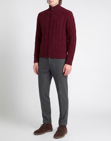 Man Cardigan Burgundy Size 42 Cashmere