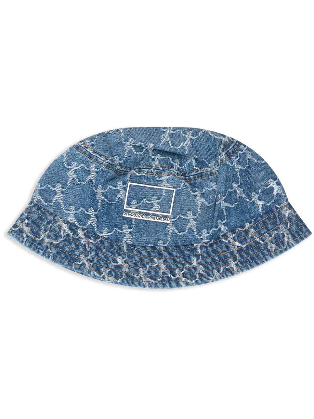 Jacquard denim hat - Blue