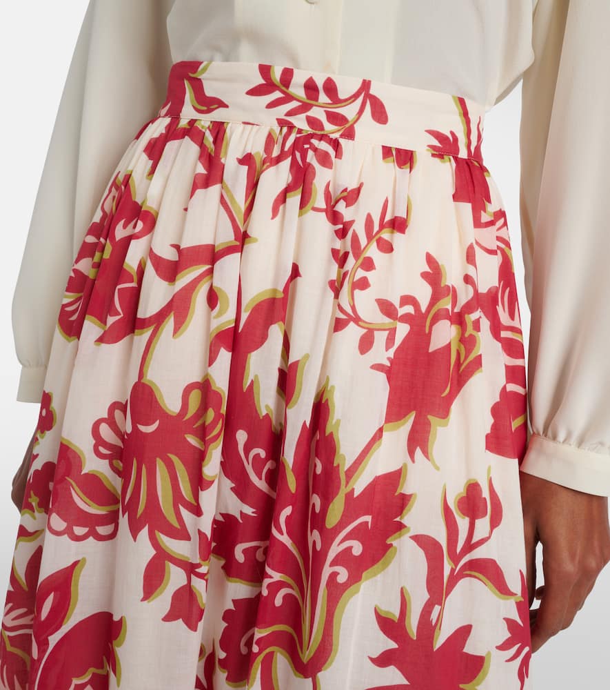 Paisley cotton maxi skirt