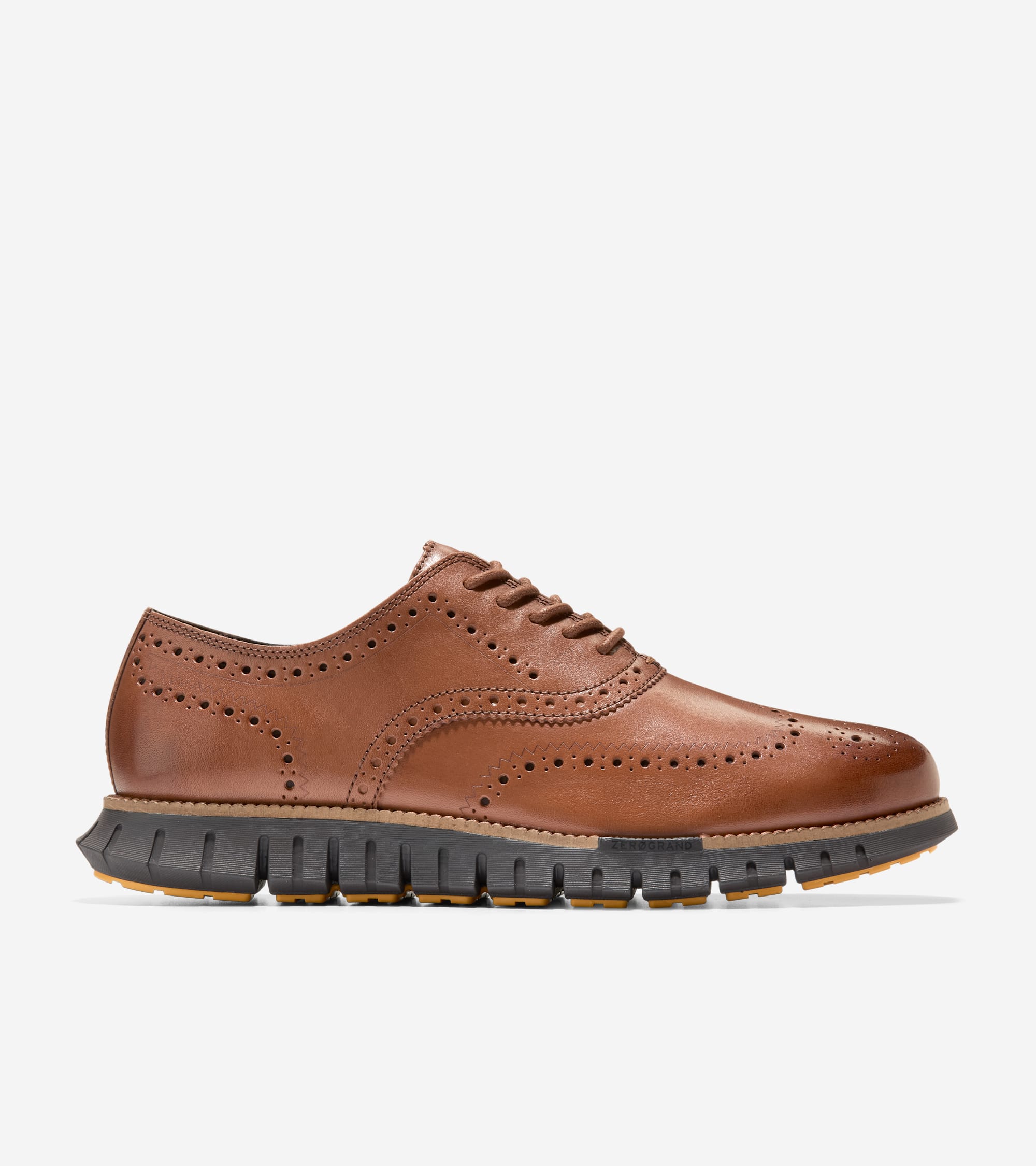 Men's ZERØGRAND Remastered Wingtip Oxford Shoes - Brown