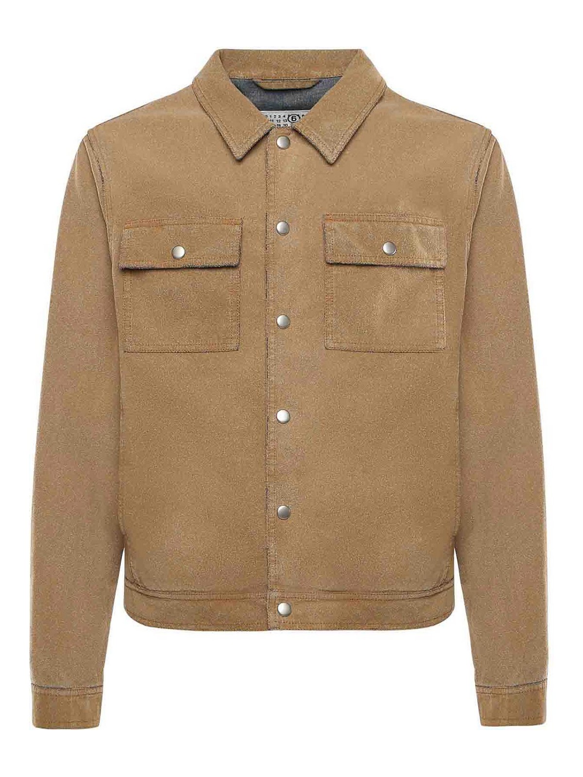 Trucker Puffer Jackets Beige