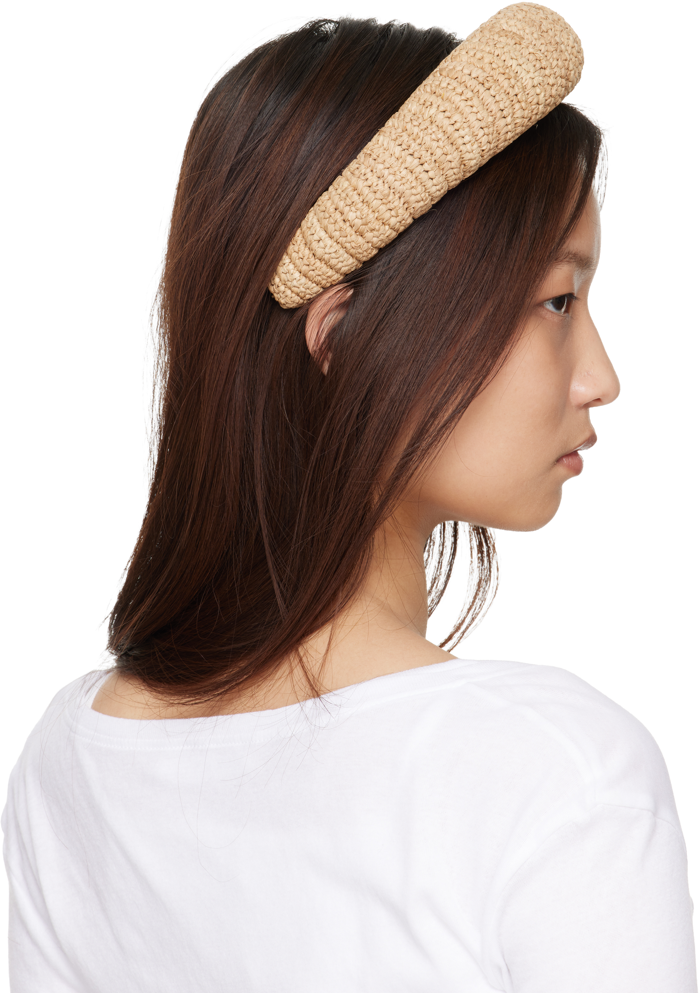 Beige Raffia Hairband