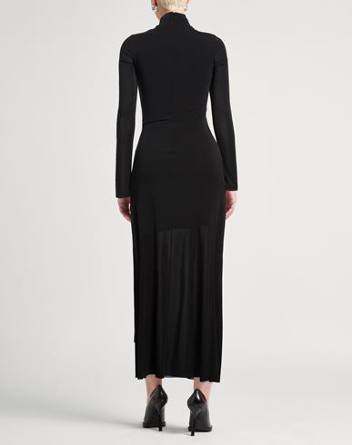 Woman Maxi dress Black Size S Polyester, Elastane