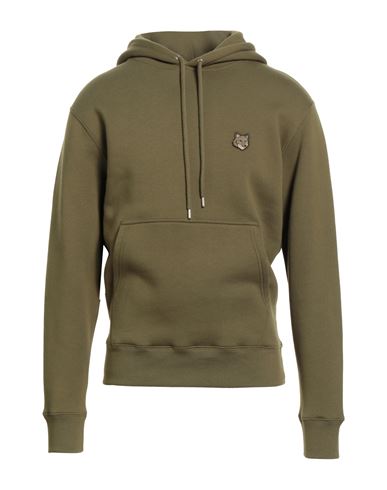 Maison Kitsuné Man Sweatshirt Military green Size L Cotton