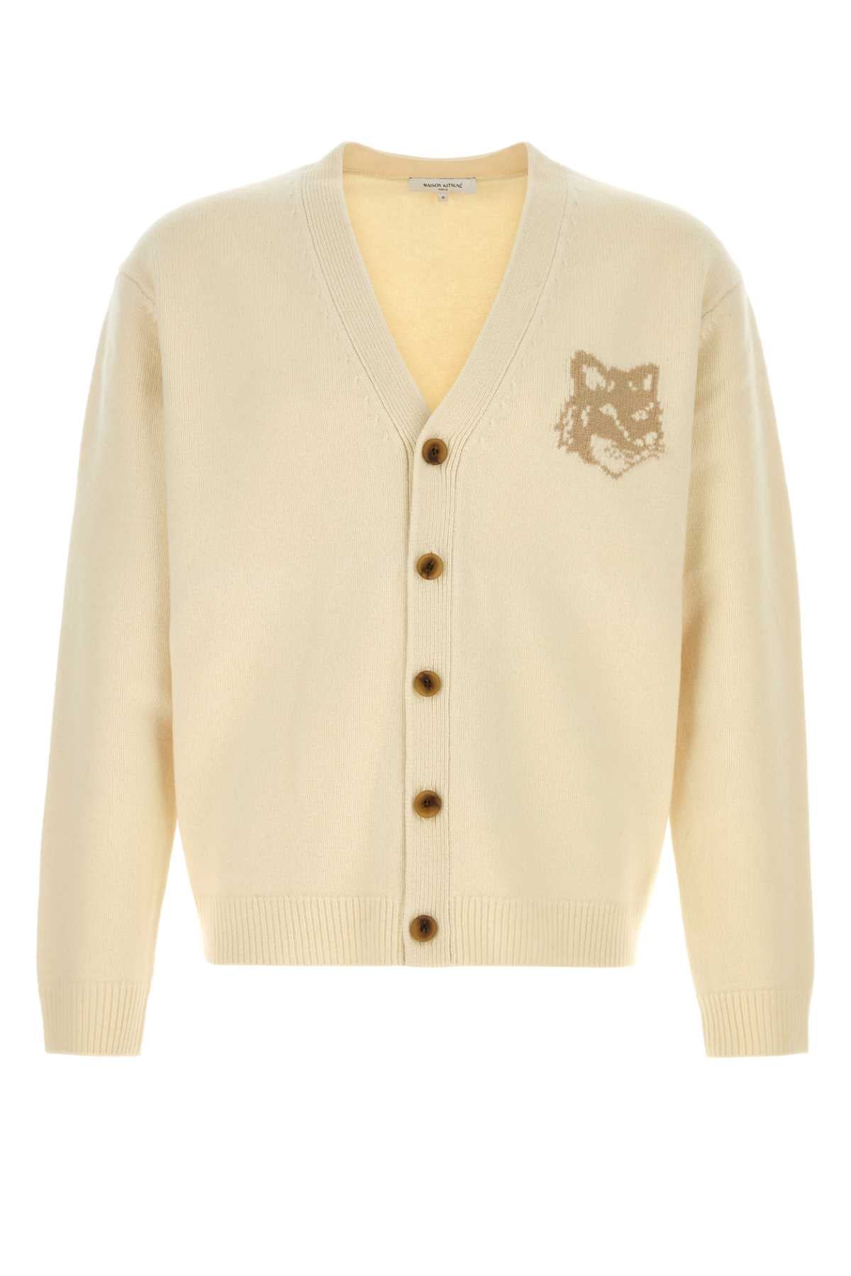 Maison Kitsune Head Cardigan — Beige
