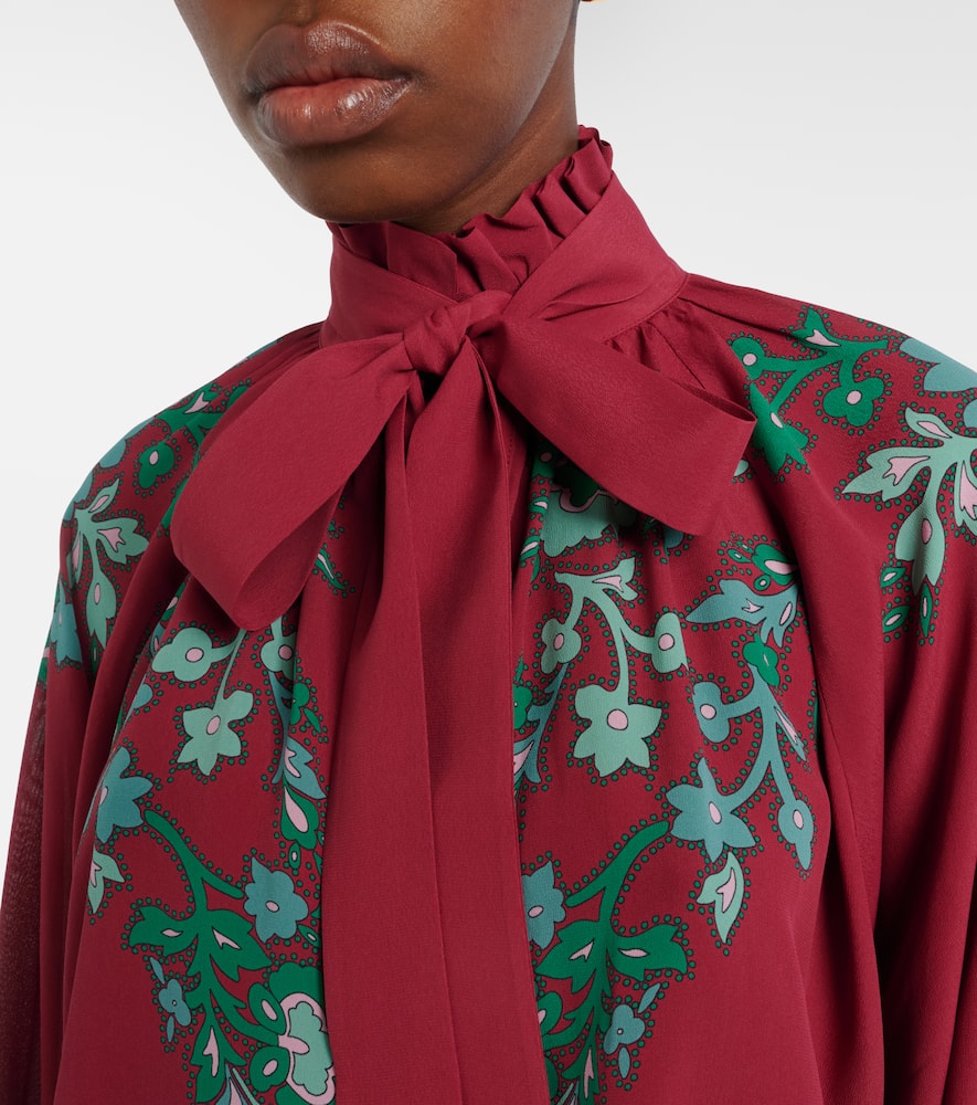 Cerere floral satin blouse