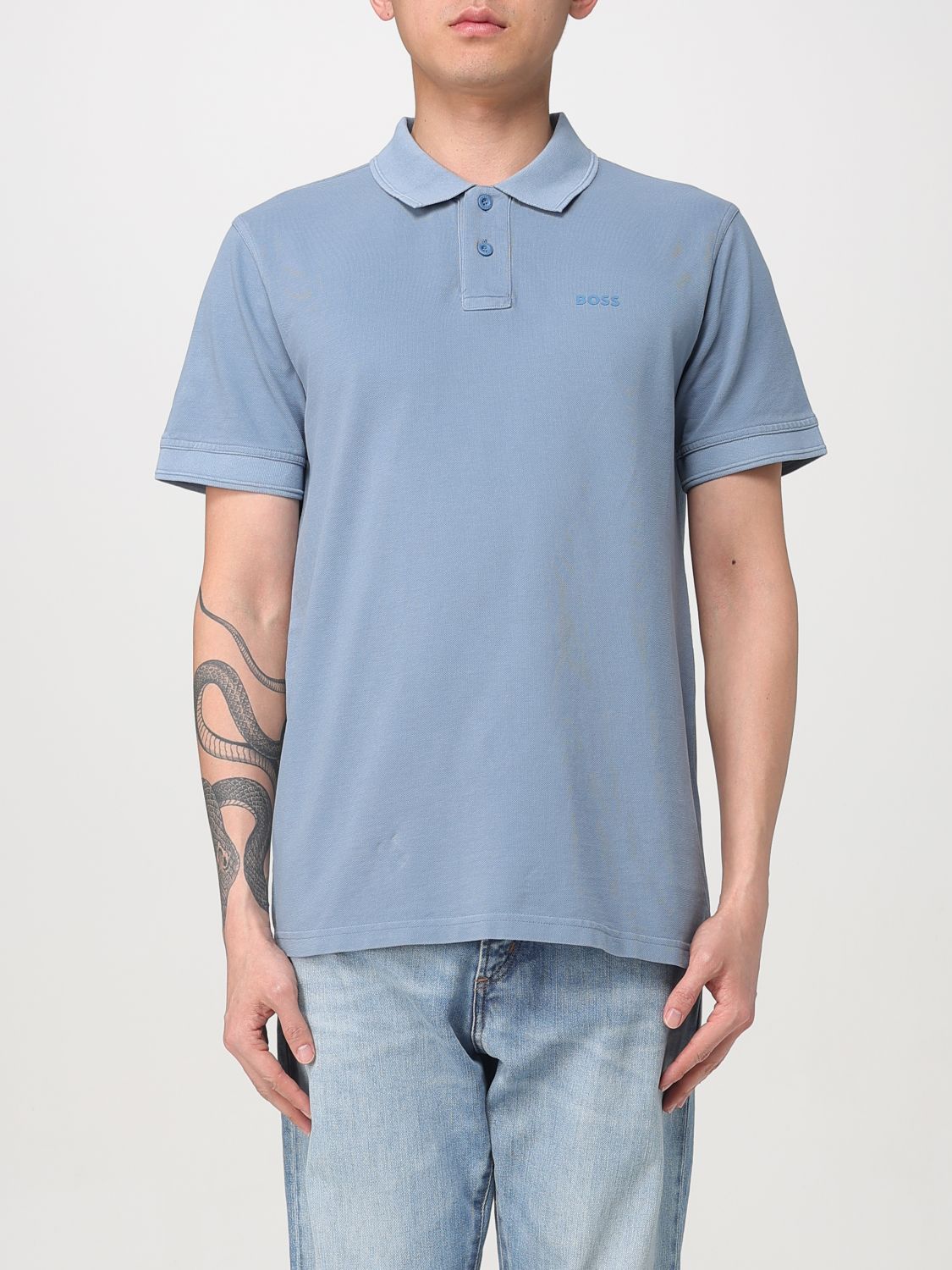 Polo Shirt Men color Blue