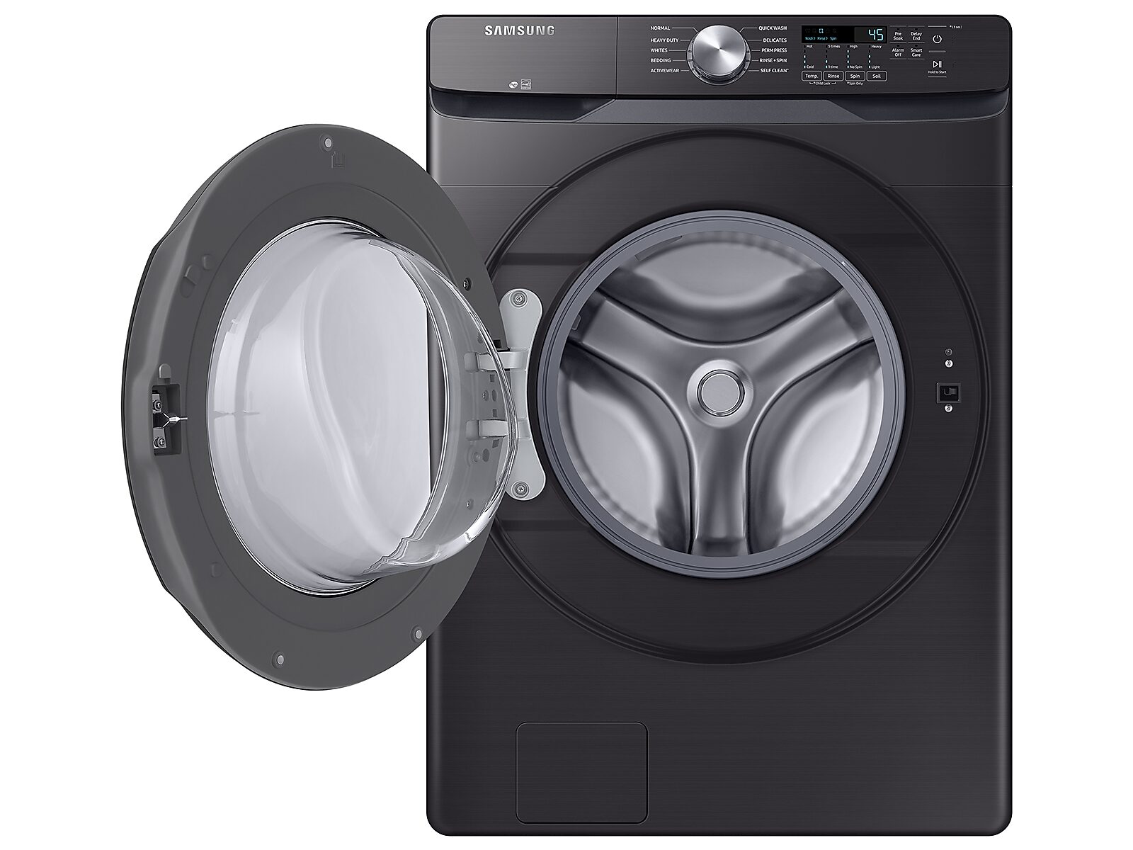 4.5 cu. ft. Front Load Washer with Vibration Reduction Technology+ in Brushed Black(WF45T6000AV/A5)