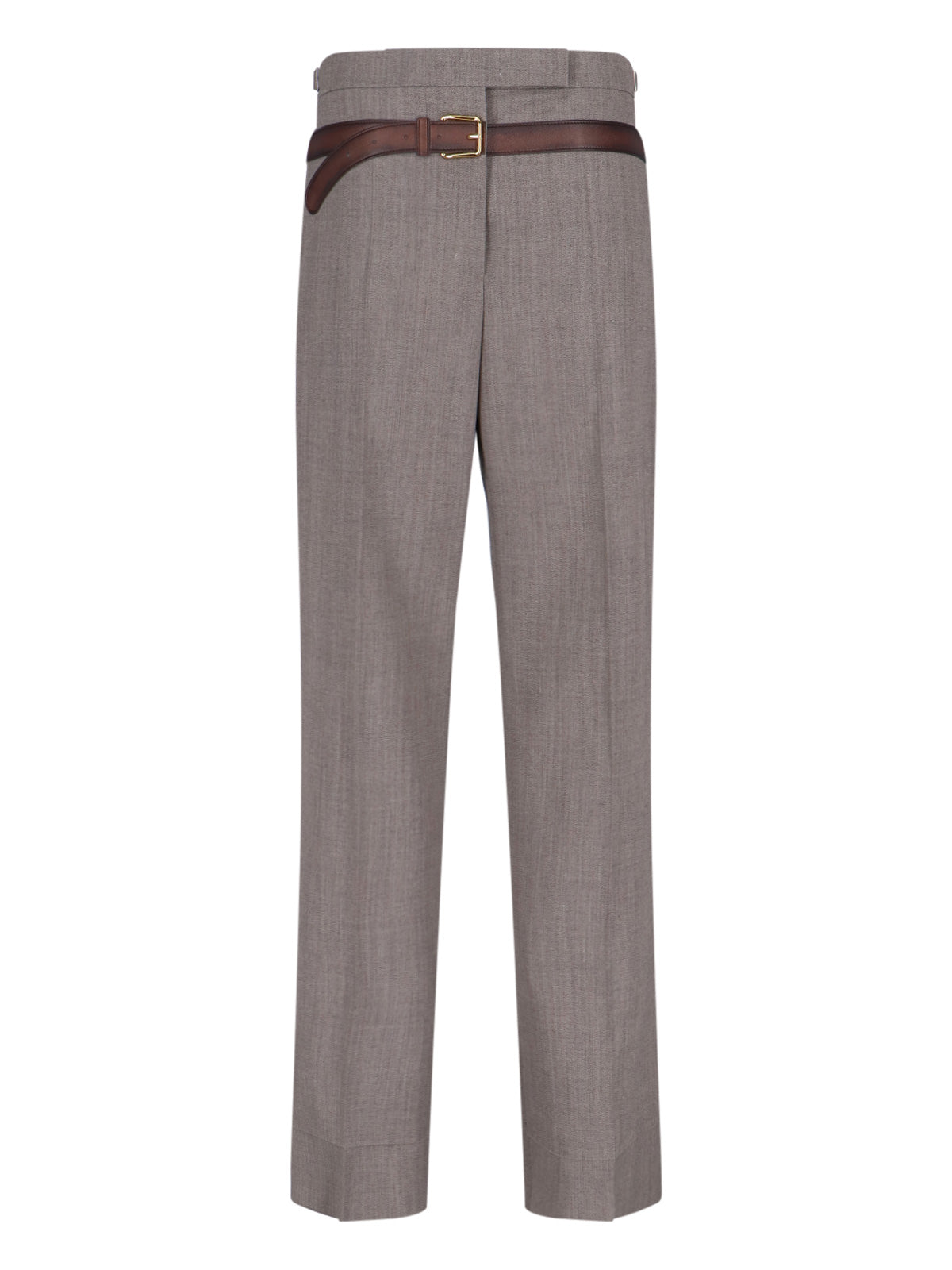 Tailored Wool-Blend Trousers