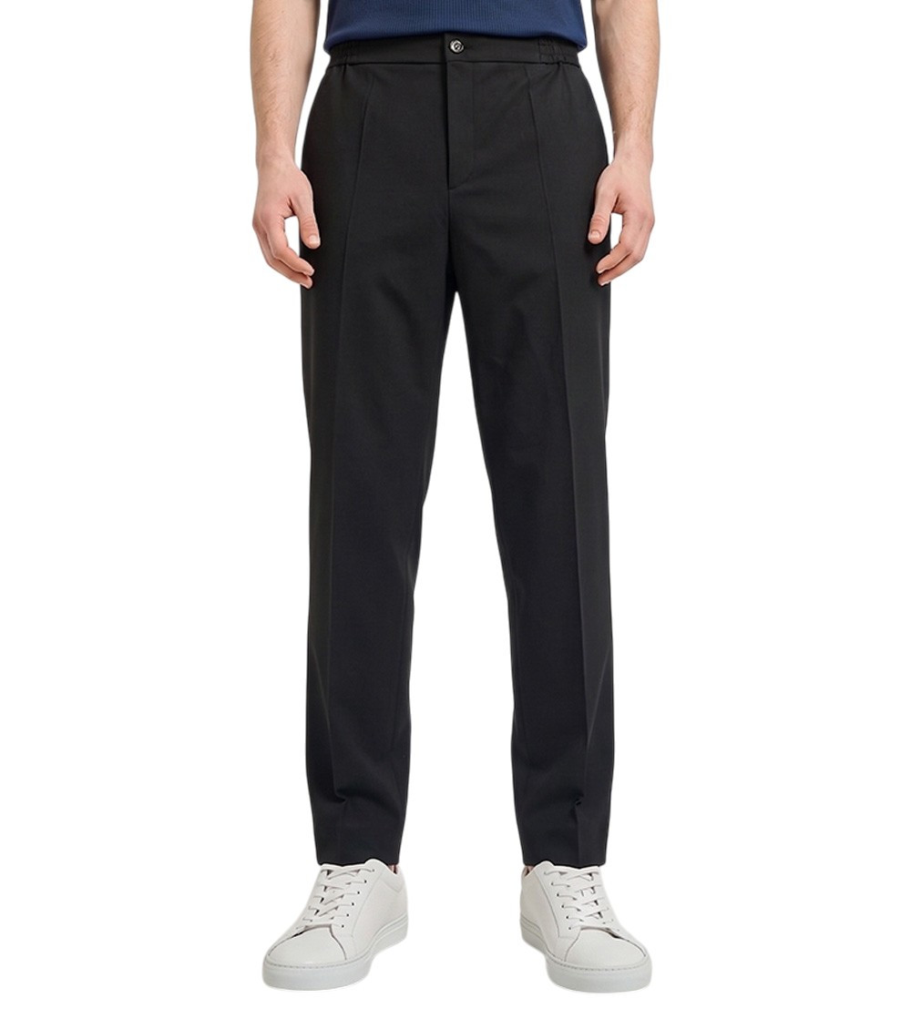 Dark Blue Solid Trousers