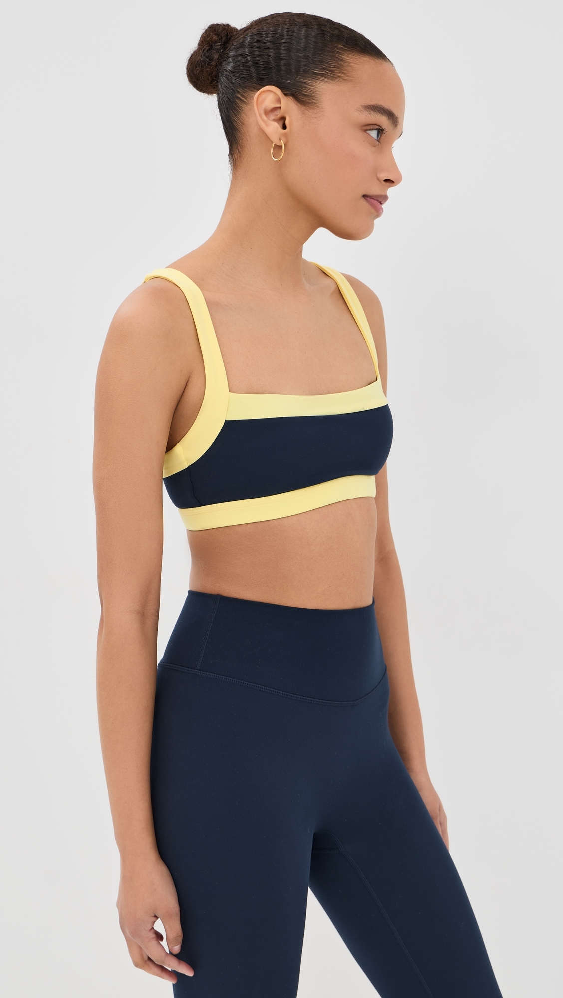 Straight Neck Bra Navy/Lemon