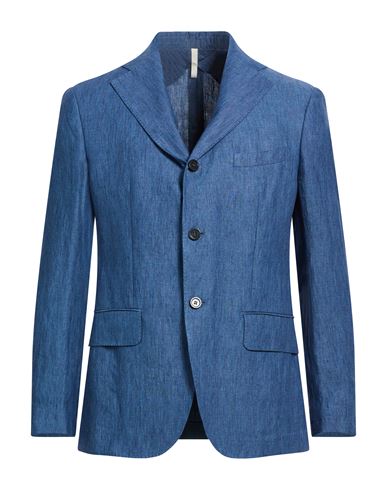 Man Blazer Blue Size 40 Linen