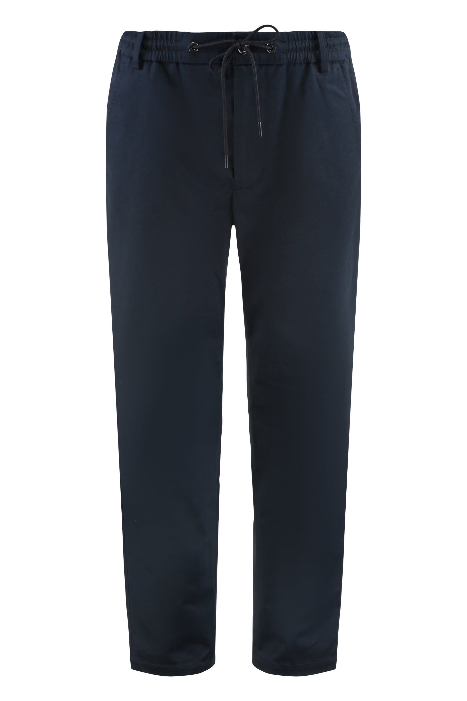 Cotton Gabardine Wide-Leg Tailored Pants