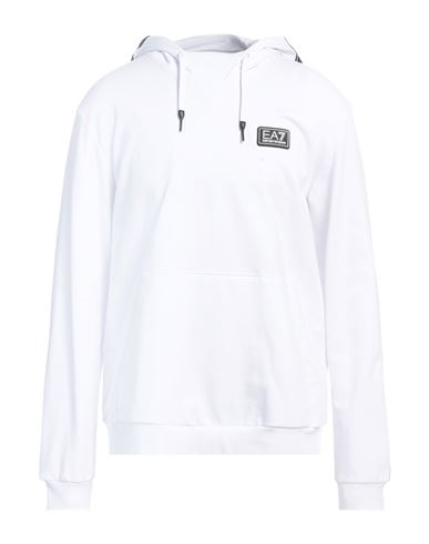 Man Sweatshirt White Size 3XL Cotton, Elastane, Polyamide