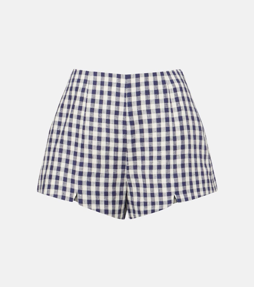 Sadie gingham linen shorts
