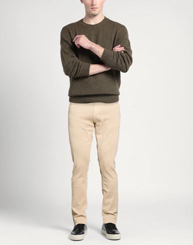 Man Jeans Beige Size 32 Cotton, Polyester, Elastane