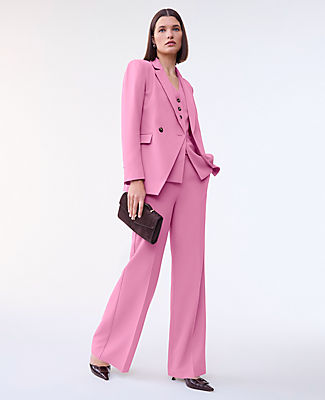 Ann Taylor The Wide-Leg Flare Trouser in Fluid Crepe