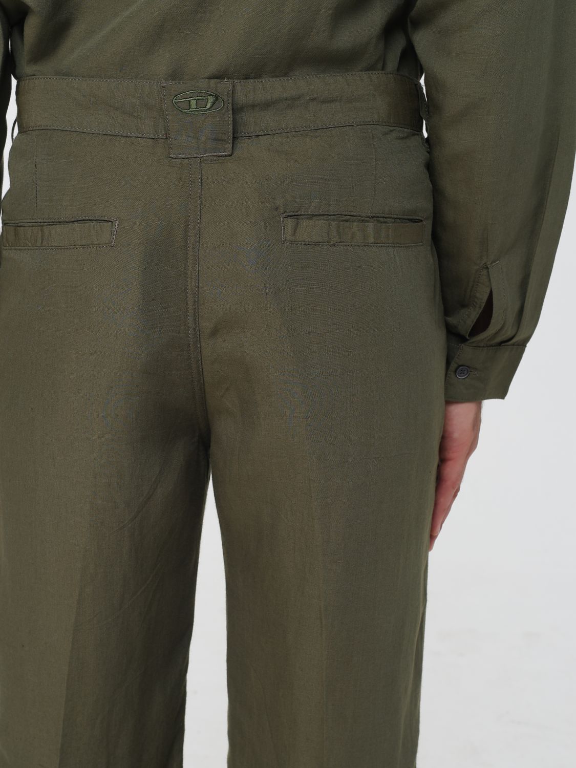 Pants Men color Military