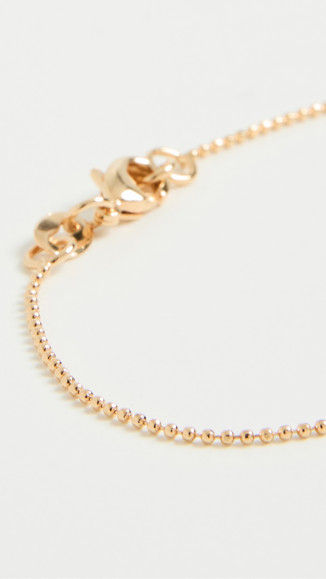 1MM Diamond Cut Ball Chain Bracelet Yellow Gold One Size