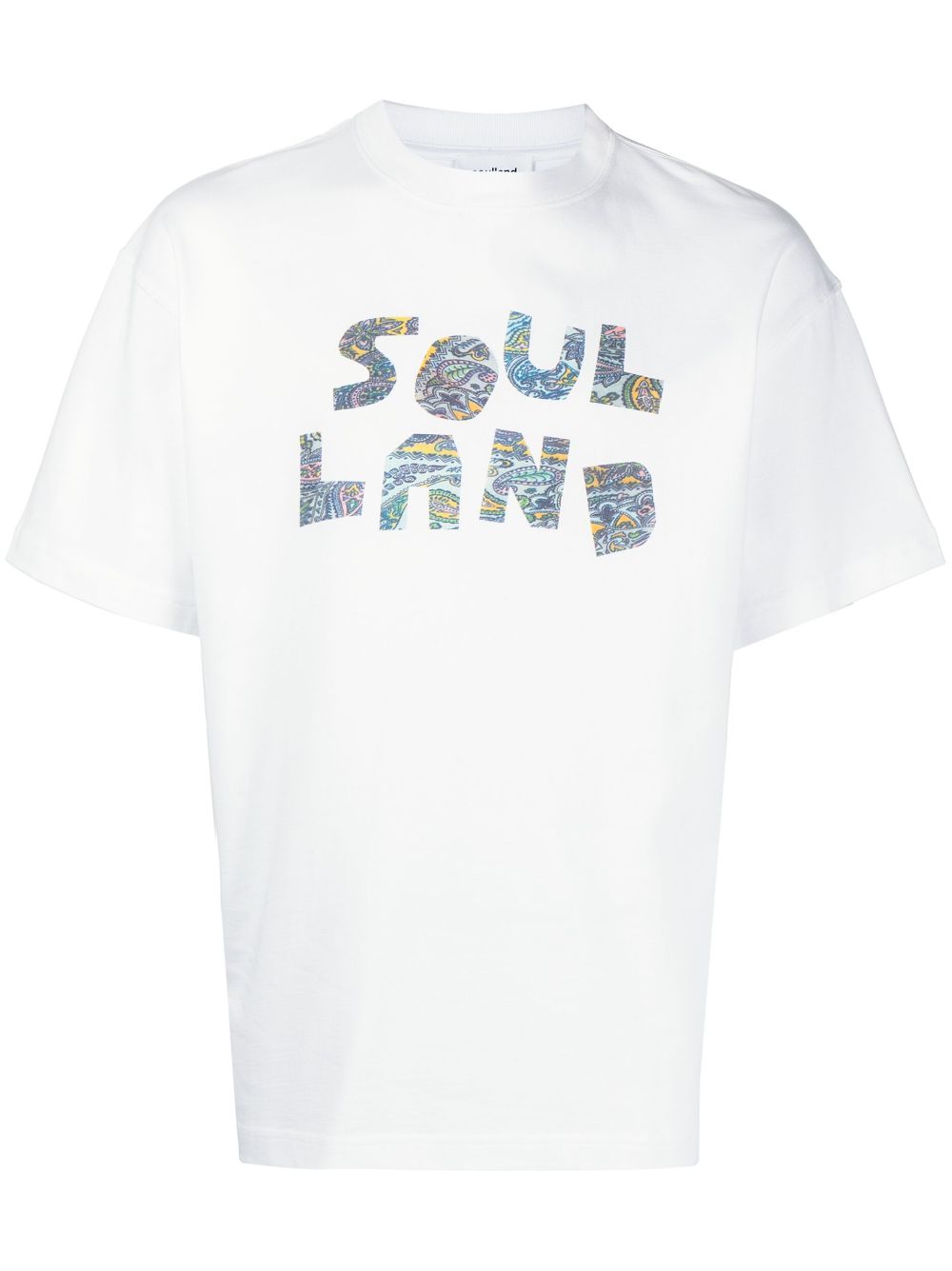 Paisley-logo cotton T-Shirt - White
