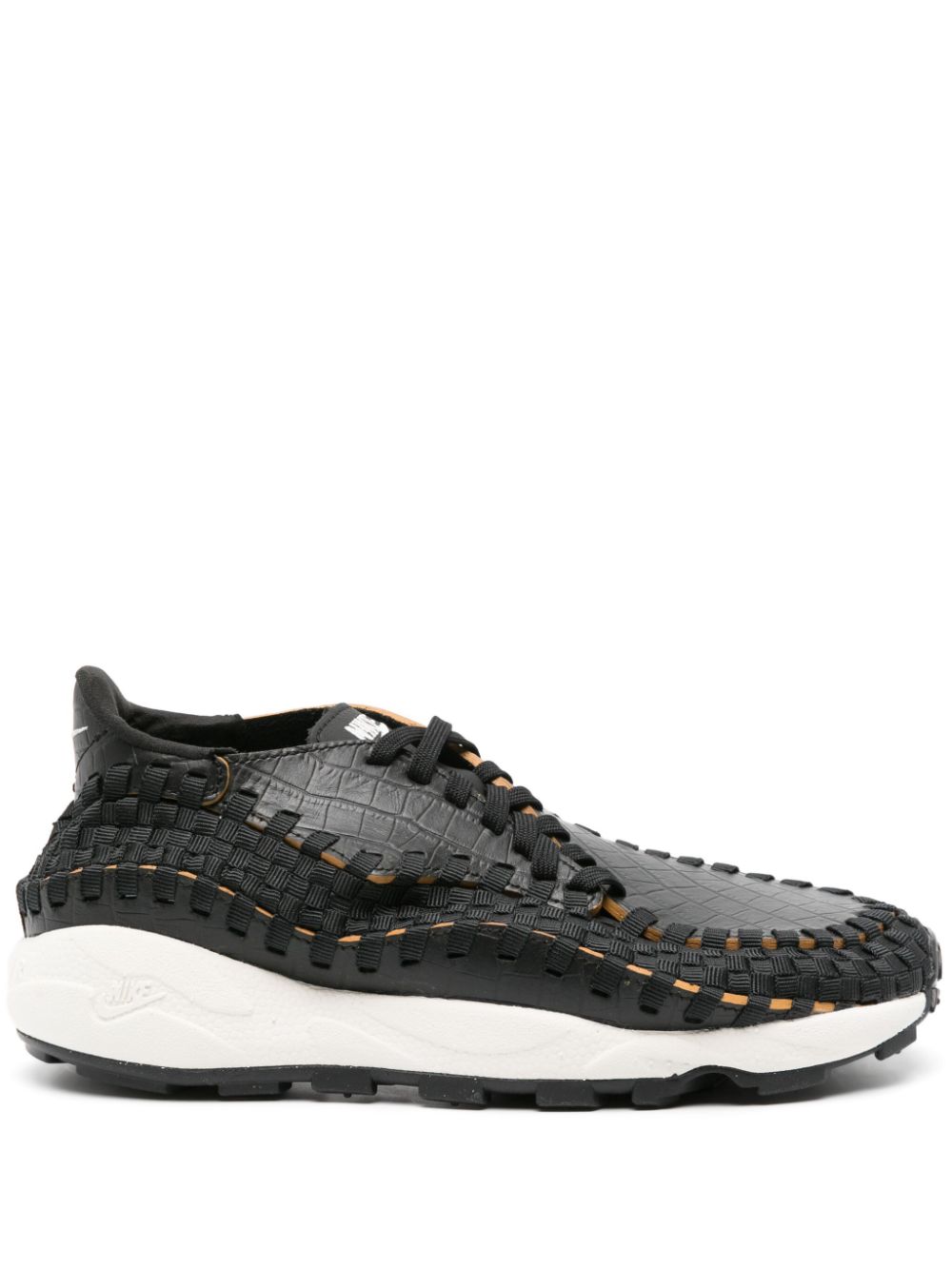 Air Footscape Woven leather sneakers - Black