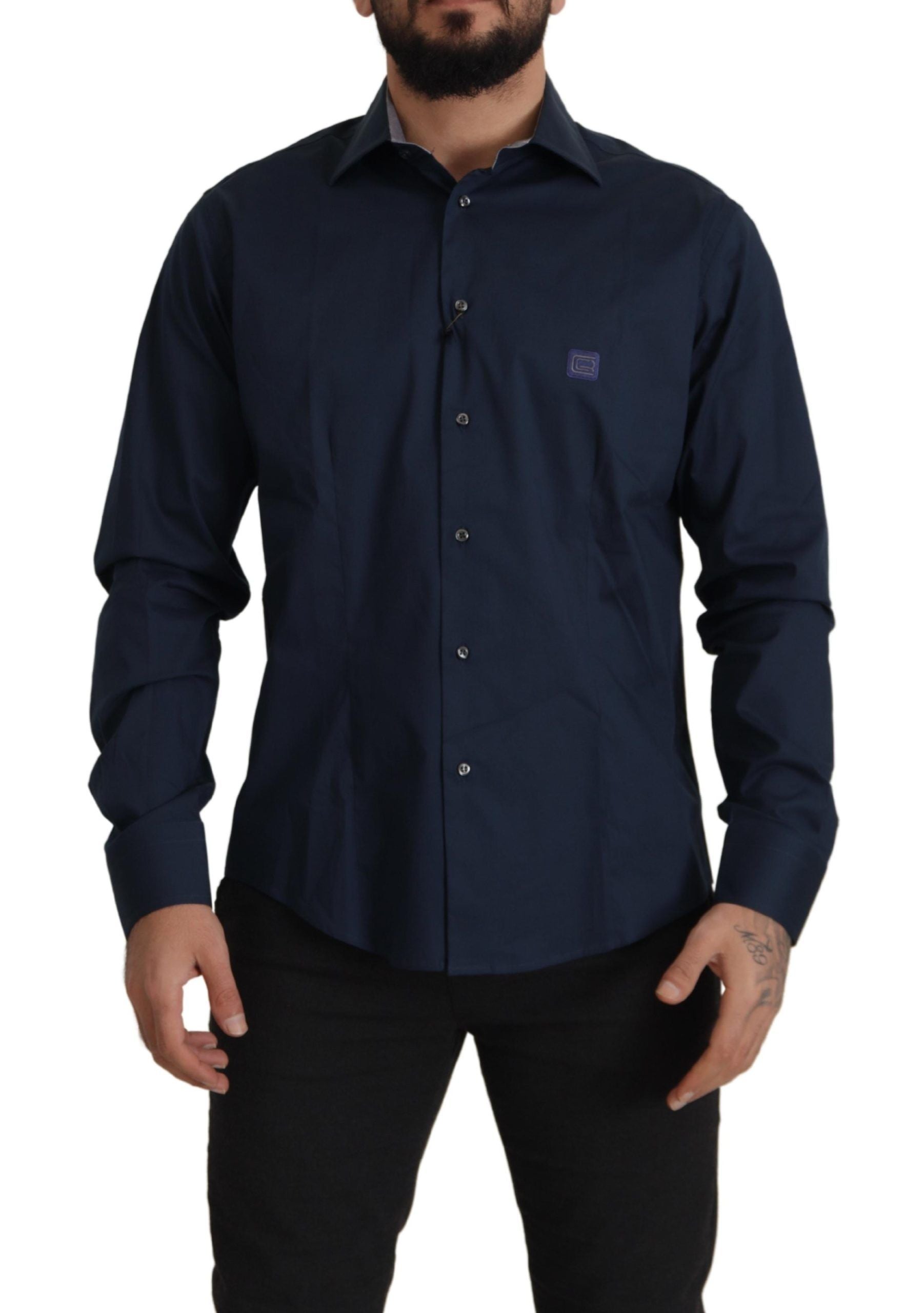 100% Cotton Shirt — Navy