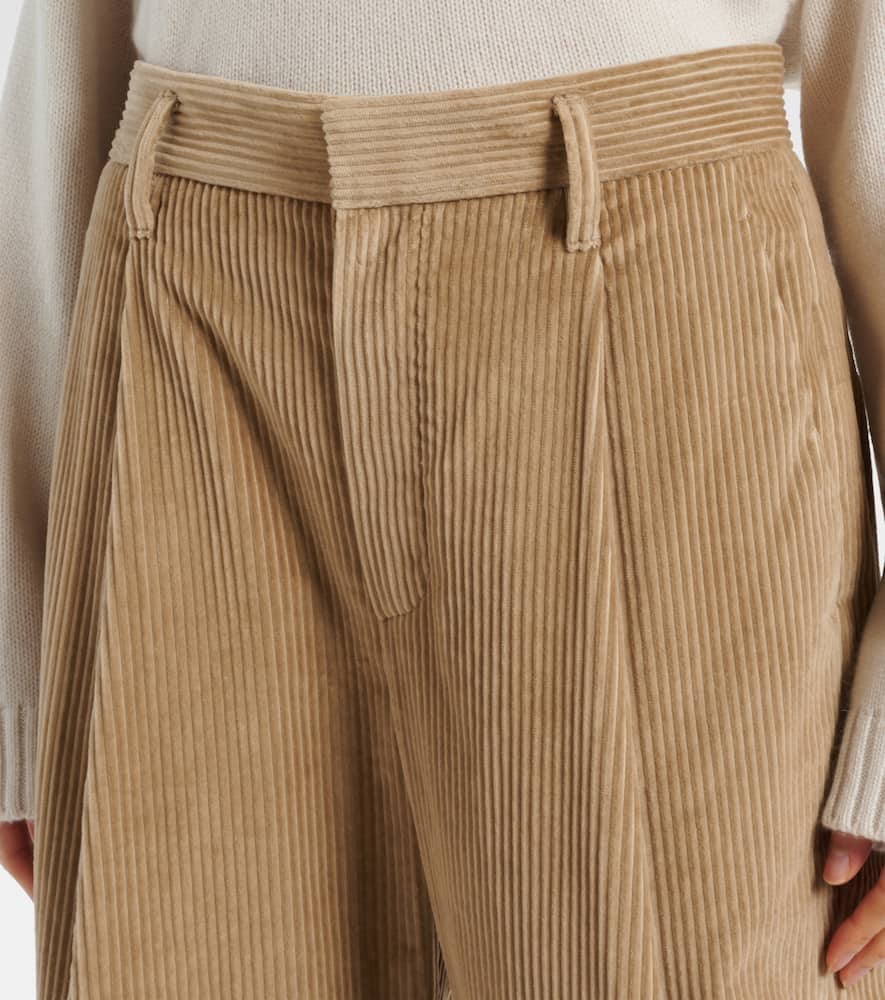 High-rise cotton cropped pants