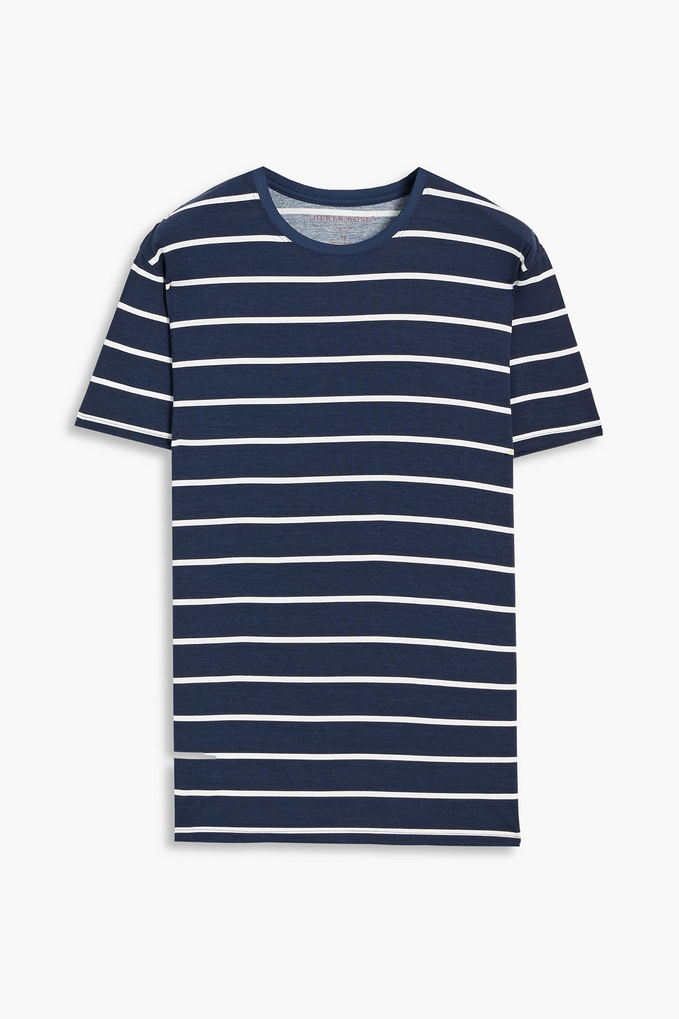 Basel striped stretch-modal jersey T-shirt - Blue - L